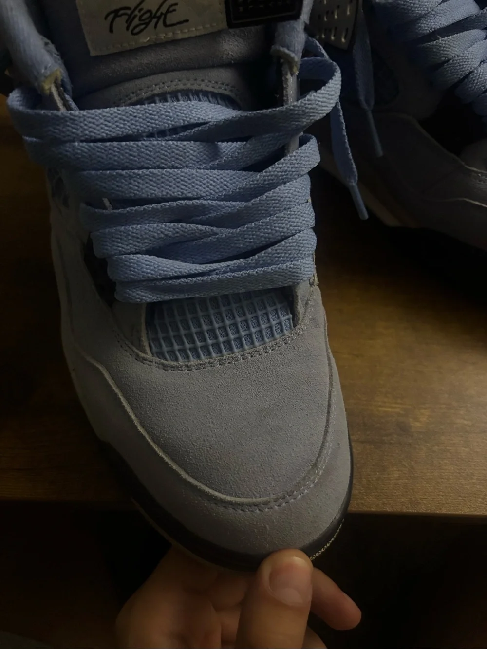 Jordan Men's Light Blue and Gray High-Top Sneakers